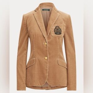 Lauren Ralph Lauren Bullion-Patch Corduroy Blazer New with tags